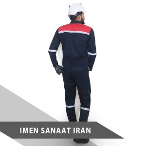 لباس کار کارگری تیره رنگ مردانه ایمن صنعت ایران کد 653