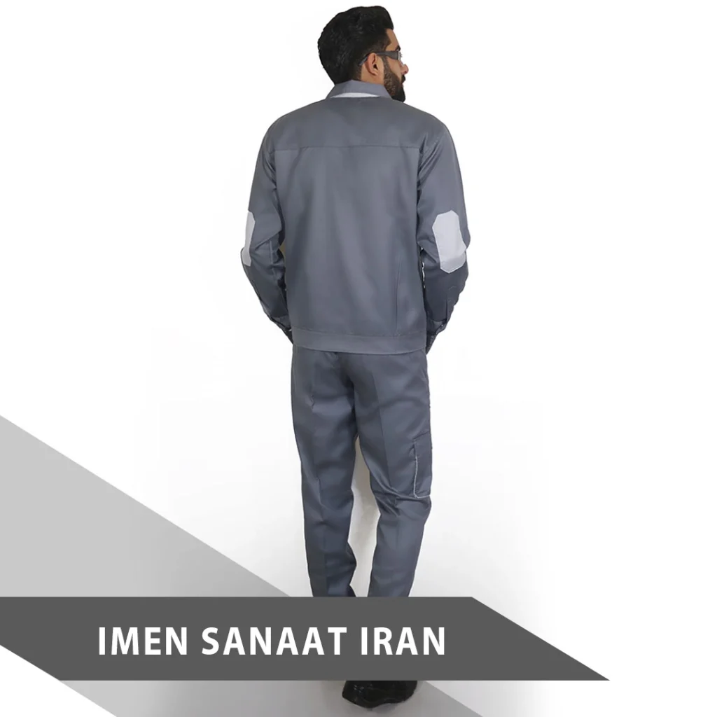 لباسکار مردانه خاکستری ایمن صنعت ایران کد 4563